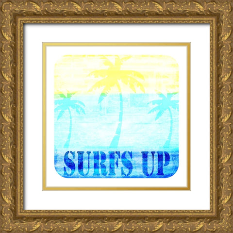 Welcome Beach 3 Gold Ornate Wood Framed Art Print with Double Matting by LightBoxJournal