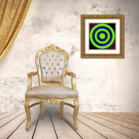 Black Light Pattern 2 Gold Ornate Wood Framed Art Print with Double Matting by LightBoxJournal