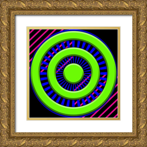 Black Light Pattern 2 Gold Ornate Wood Framed Art Print with Double Matting by LightBoxJournal
