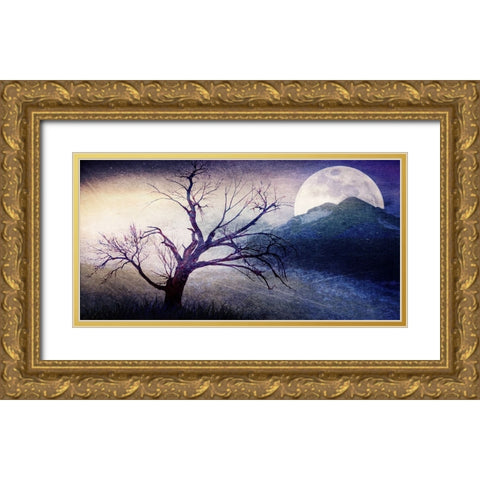 Cottonwood Tree Part 11 Gold Ornate Wood Framed Art Print with Double Matting by LightBoxJournal