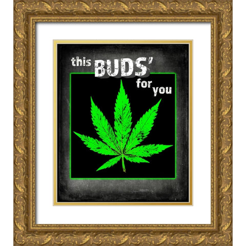 Dorm Room Light It Up This Bud Gold Ornate Wood Framed Art Print with Double Matting by LightBoxJournal