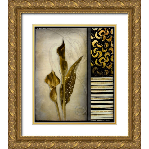 Gold Lily 1 Gold Ornate Wood Framed Art Print with Double Matting by LightBoxJournal