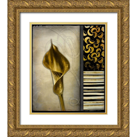 Gold Lily 2 Gold Ornate Wood Framed Art Print with Double Matting by LightBoxJournal