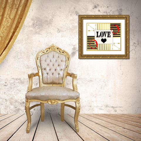 Gold Love Gold Ornate Wood Framed Art Print with Double Matting by LightBoxJournal