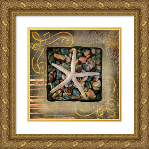 Gold Sea Scape 1 Gold Ornate Wood Framed Art Print with Double Matting by LightBoxJournal