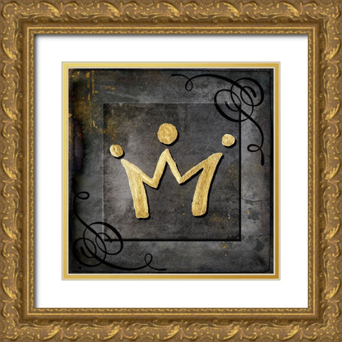 Grunge Gold Crown Gold Ornate Wood Framed Art Print with Double Matting by LightBoxJournal