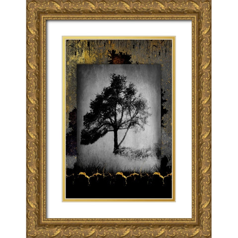 July Tree 6 Gold Ornate Wood Framed Art Print with Double Matting by LightBoxJournal