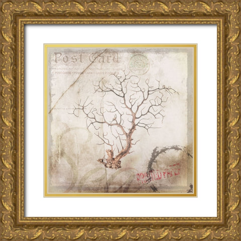 Sea Leaf 2 Gold Ornate Wood Framed Art Print with Double Matting by LightBoxJournal