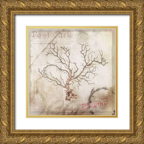 Sea Leaf 3 Gold Ornate Wood Framed Art Print with Double Matting by LightBoxJournal