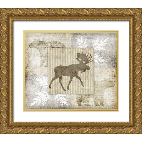 Decorative Lodge Gold Ornate Wood Framed Art Print with Double Matting by LightBoxJournal