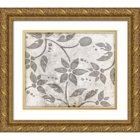 Decorative Pattern 2 Gold Ornate Wood Framed Art Print with Double Matting by LightBoxJournal