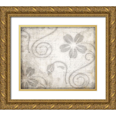 Decorative Pattern 4 Gold Ornate Wood Framed Art Print with Double Matting by LightBoxJournal