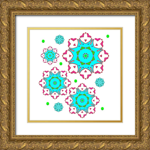 Go Bo Ho 1 Gold Ornate Wood Framed Art Print with Double Matting by LightBoxJournal