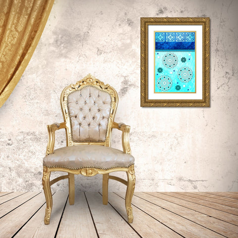 Go Bo Ho 4 Gold Ornate Wood Framed Art Print with Double Matting by LightBoxJournal