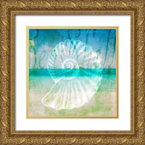 Sea 5 Gold Ornate Wood Framed Art Print with Double Matting by LightBoxJournal