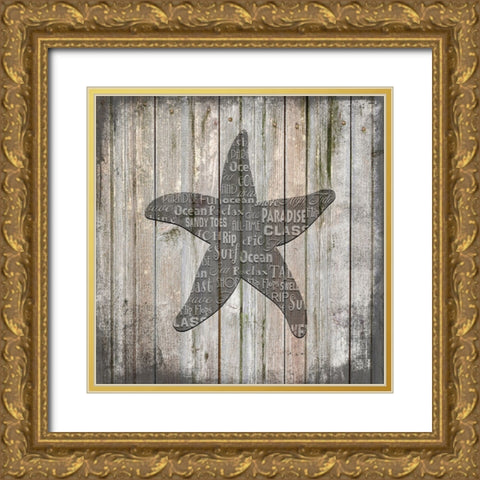 Country Sea V3 3 Gold Ornate Wood Framed Art Print with Double Matting by LightBoxJournal