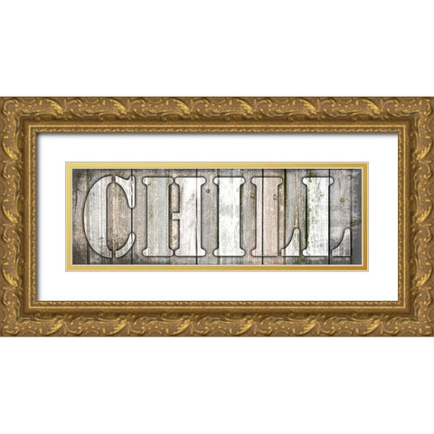 Country Sign V1 1 Gold Ornate Wood Framed Art Print with Double Matting by LightBoxJournal