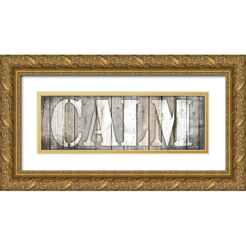 Country Sign V1 5 Gold Ornate Wood Framed Art Print with Double Matting by LightBoxJournal