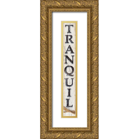 Country Wood Sign V1 1 Gold Ornate Wood Framed Art Print with Double Matting by LightBoxJournal