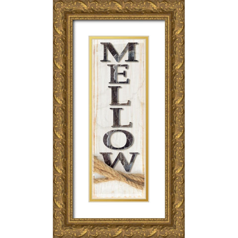 Country Wood Sign V1 2 Gold Ornate Wood Framed Art Print with Double Matting by LightBoxJournal