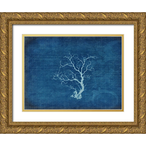 Gypsy Blue Cyanotype V2 Gold Ornate Wood Framed Art Print with Double Matting by LightBoxJournal