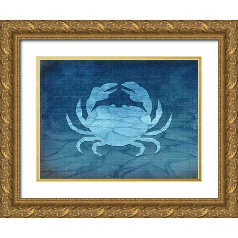 Gypsy Blue Cyanotype V4 Gold Ornate Wood Framed Art Print with Double Matting by LightBoxJournal