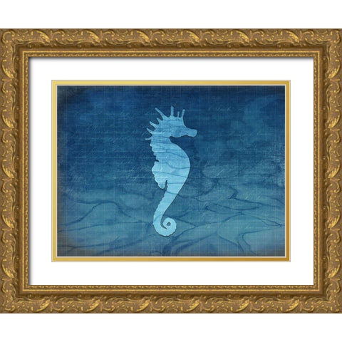 Gypsy Blue Cyanotype V5 Gold Ornate Wood Framed Art Print with Double Matting by LightBoxJournal