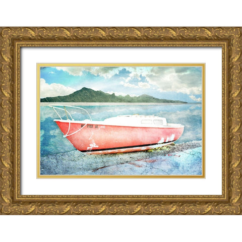 Gypsy Boat Gold Ornate Wood Framed Art Print with Double Matting by LightBoxJournal