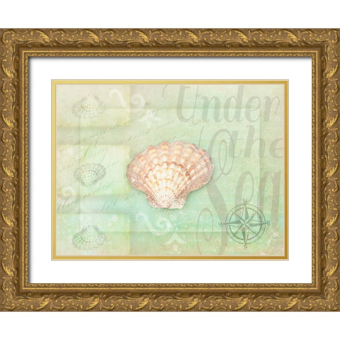 Gypsy Sea Green 1 Gold Ornate Wood Framed Art Print with Double Matting by LightBoxJournal