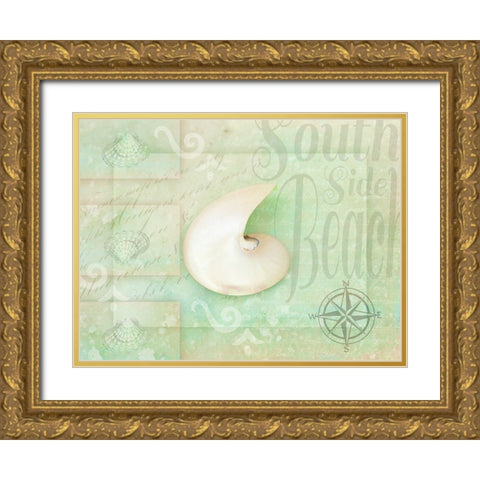 Gypsy Sea Green 2 Gold Ornate Wood Framed Art Print with Double Matting by LightBoxJournal