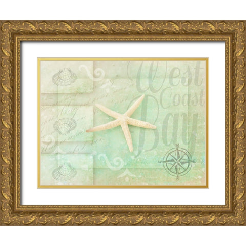 Gypsy Sea Green 3 Gold Ornate Wood Framed Art Print with Double Matting by LightBoxJournal