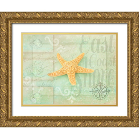 Gypsy Sea Green 4 Gold Ornate Wood Framed Art Print with Double Matting by LightBoxJournal
