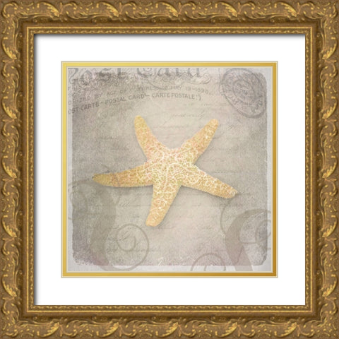 Gypsy Sea Love Letter 3 Gold Ornate Wood Framed Art Print with Double Matting by LightBoxJournal