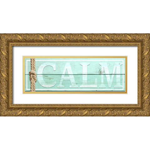 Gypsy Sea Sign V1 2 Gold Ornate Wood Framed Art Print with Double Matting by LightBoxJournal