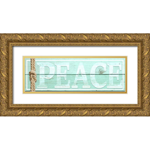 Gypsy Sea Sign V1 4 Gold Ornate Wood Framed Art Print with Double Matting by LightBoxJournal