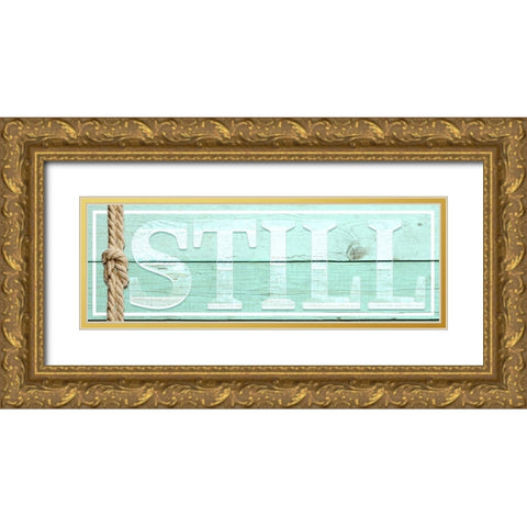 Gypsy Sea Sign V1 5 Gold Ornate Wood Framed Art Print with Double Matting by LightBoxJournal