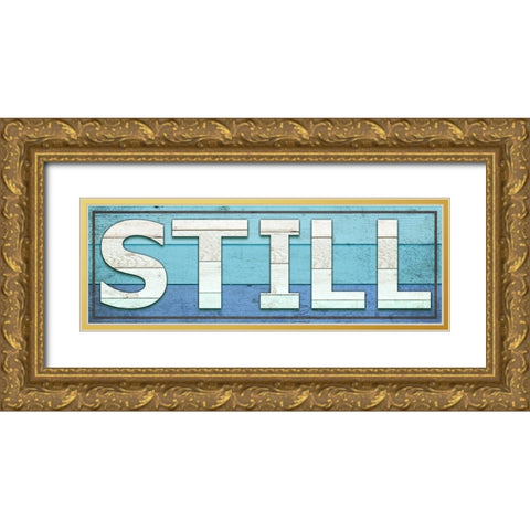 Gypsy Sea Sign V2 4 Gold Ornate Wood Framed Art Print with Double Matting by LightBoxJournal