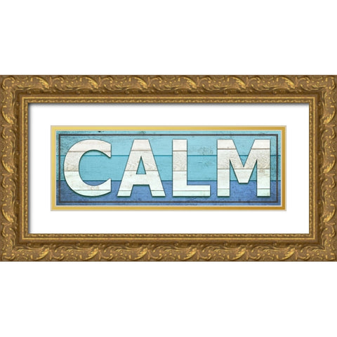 Gypsy Sea Sign V2 5 Gold Ornate Wood Framed Art Print with Double Matting by LightBoxJournal