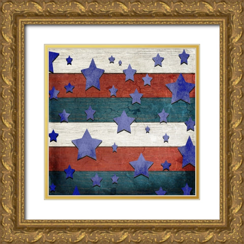 American Freedom Collection V2 Gold Ornate Wood Framed Art Print with Double Matting by LightBoxJournal