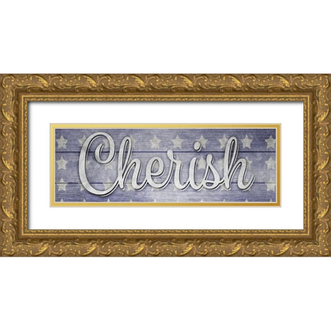 American Workshop Series 3 V6 Signs 10 Gold Ornate Wood Framed Art Print with Double Matting by LightBoxJournal
