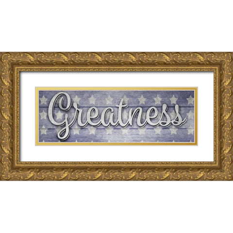 American Workshop Series 3 V6 Signs 16 Gold Ornate Wood Framed Art Print with Double Matting by LightBoxJournal