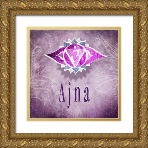 ChakrasYoga_Ajna V3_ Gold Ornate Wood Framed Art Print with Double Matting by LightBoxJournal