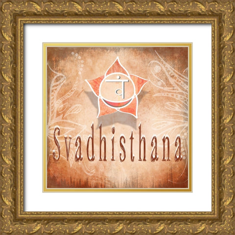 ChakrasYoga_Svadhisthana V4 Gold Ornate Wood Framed Art Print with Double Matting by LightBoxJournal