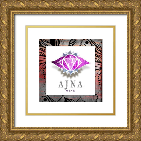 ChakrasYogaFramed_AJNA V2_ Gold Ornate Wood Framed Art Print with Double Matting by LightBoxJournal
