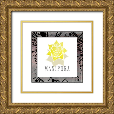 ChakrasYogaFramed_Manipura V1 Gold Ornate Wood Framed Art Print with Double Matting by LightBoxJournal