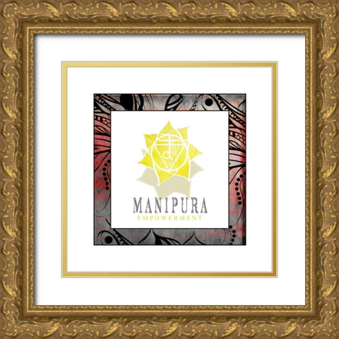 ChakrasYogaFramed_Manipura V2 Gold Ornate Wood Framed Art Print with Double Matting by LightBoxJournal
