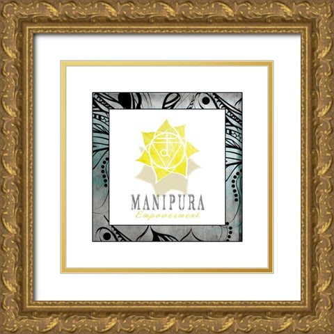 ChakrasYogaFramed_Manipura V3 Gold Ornate Wood Framed Art Print with Double Matting by LightBoxJournal