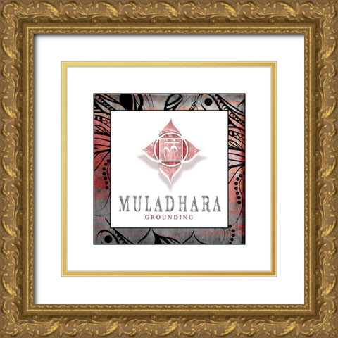 ChakrasYogaFramed_Muladhara V2 Gold Ornate Wood Framed Art Print with Double Matting by LightBoxJournal