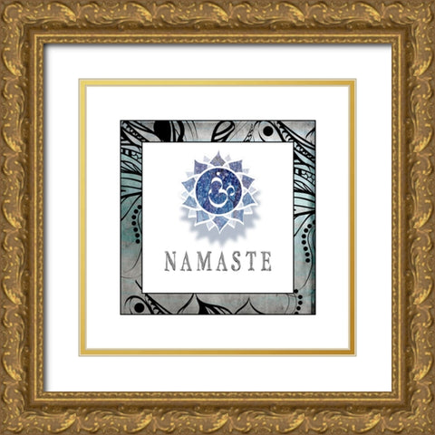 Namaste Symbol 4_1 Gold Ornate Wood Framed Art Print with Double Matting by LightBoxJournal