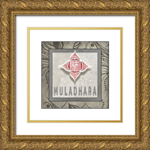 Muladhara_Symbol 7 Gold Ornate Wood Framed Art Print with Double Matting by LightBoxJournal